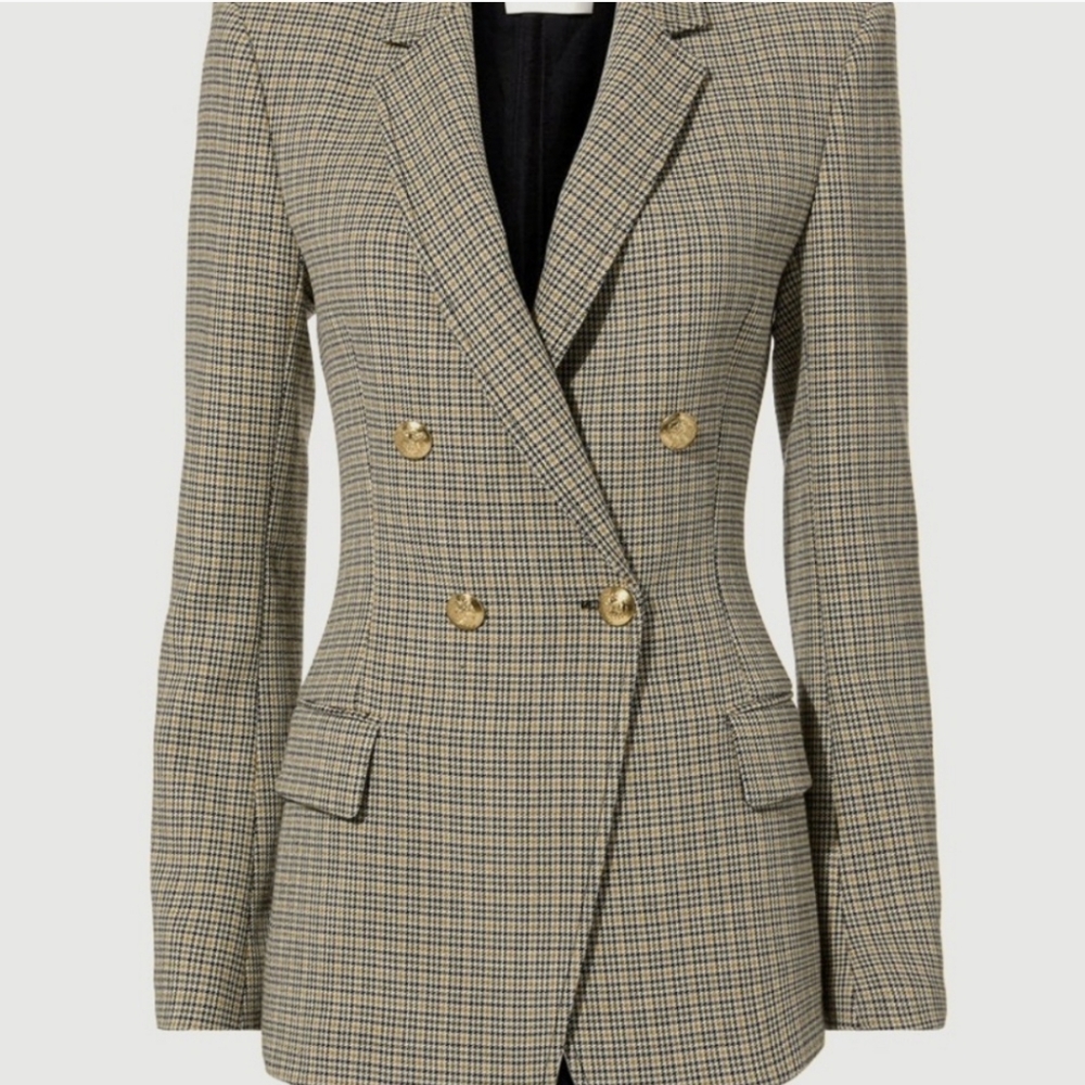 A.L.C. Sedgwick Houndstooth Double Breasted Blazer